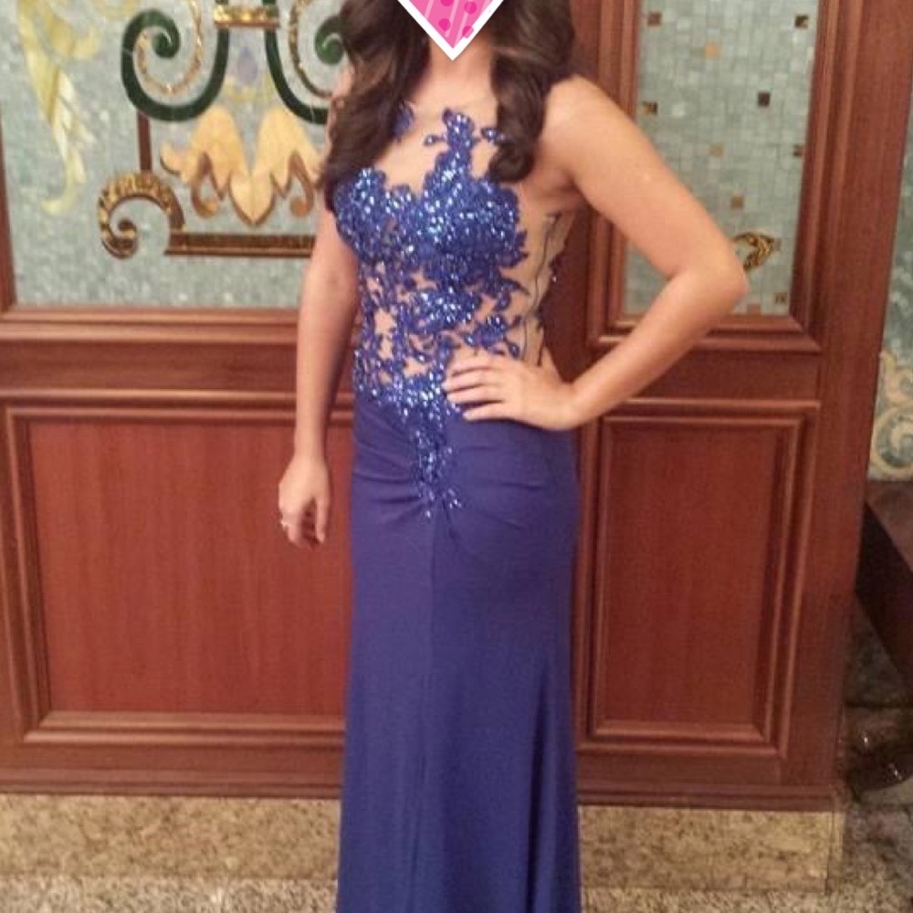 Blue Lace top gown